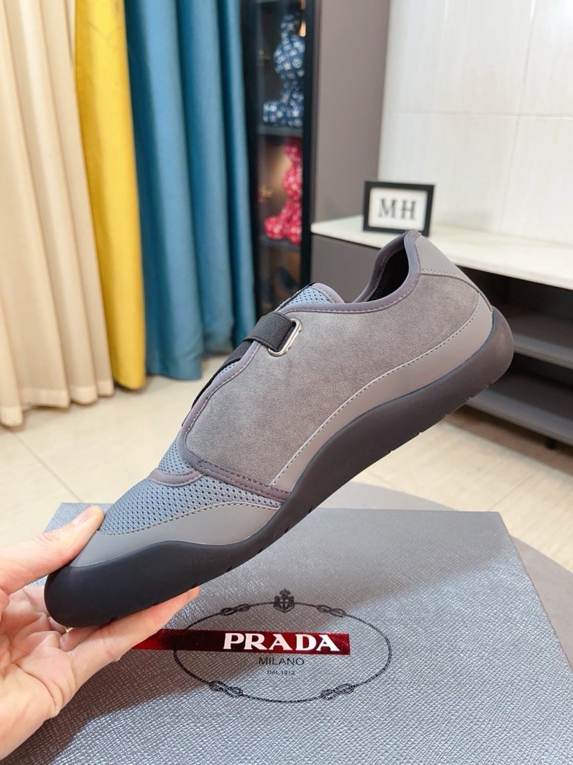 Prada Men's Mesh Slip-On Sneakers