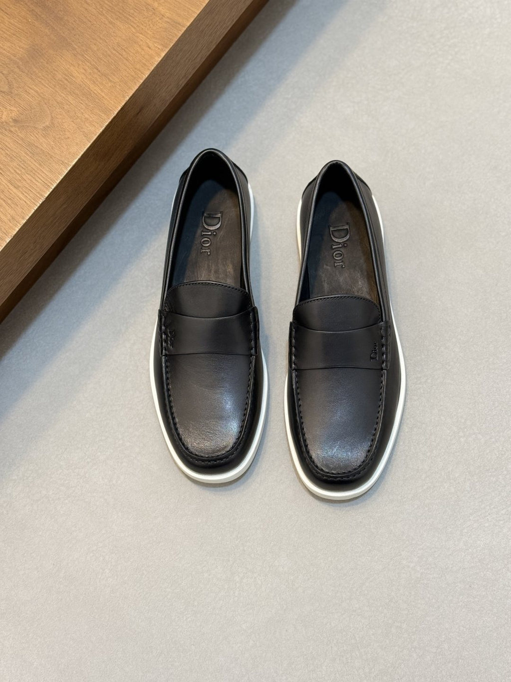 Dior Textured Leather Slip-On Shoes