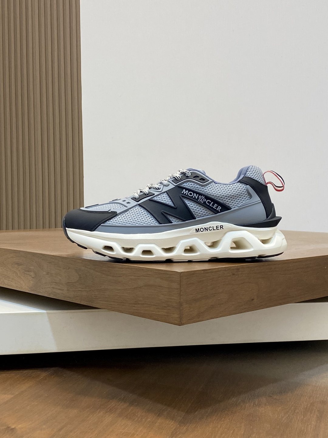 Moncler Men's Mesh Panel Sneakers - Lace-Up Closure