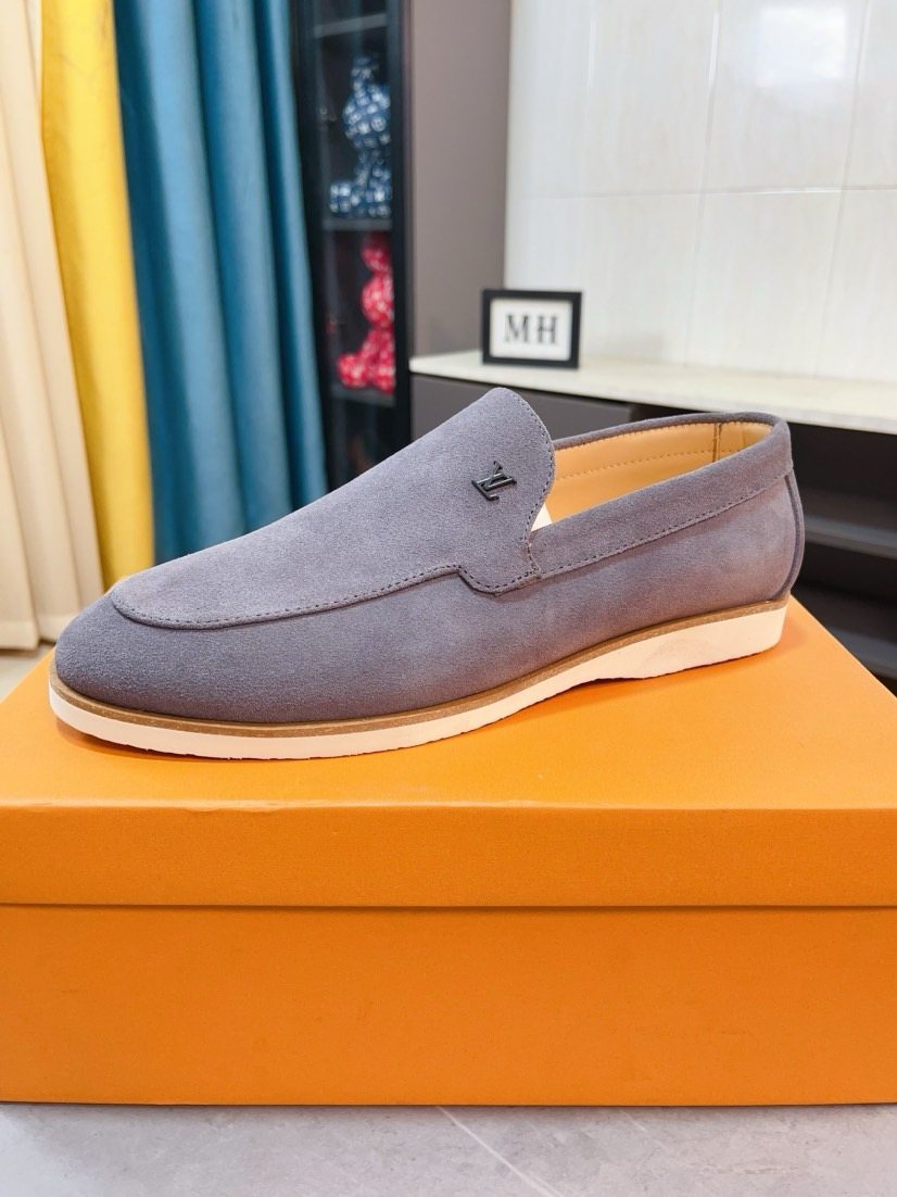 Louis Vuitton Textured Slip-On Loafers