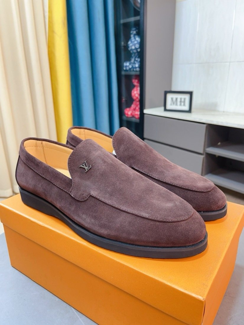 Louis Vuitton Textured Slip-On Loafers