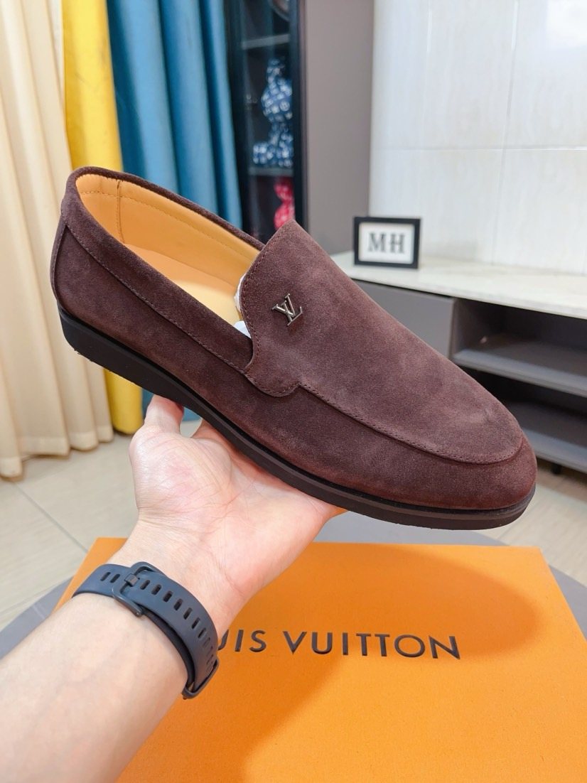 Louis Vuitton Textured Slip-On Loafers