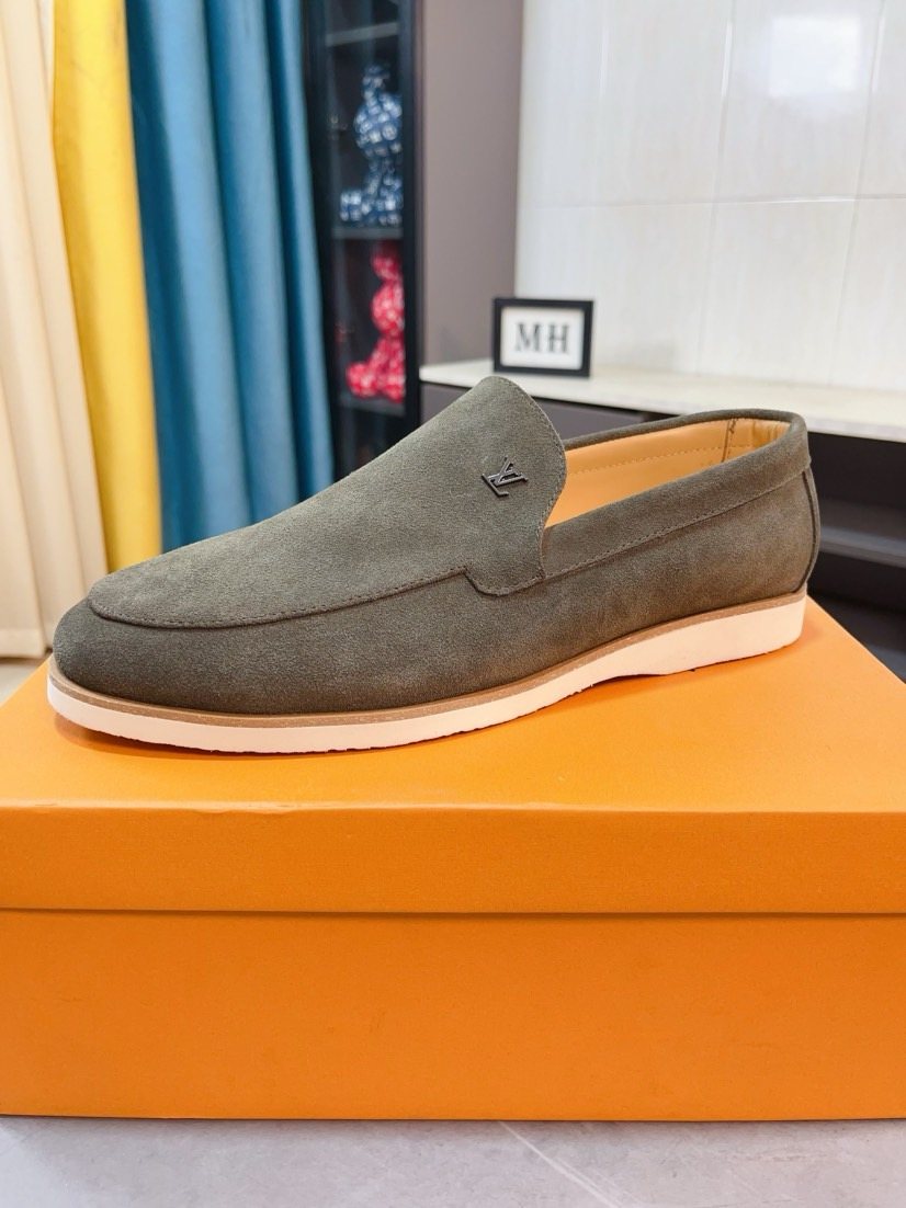 Louis Vuitton Textured Slip-On Loafers