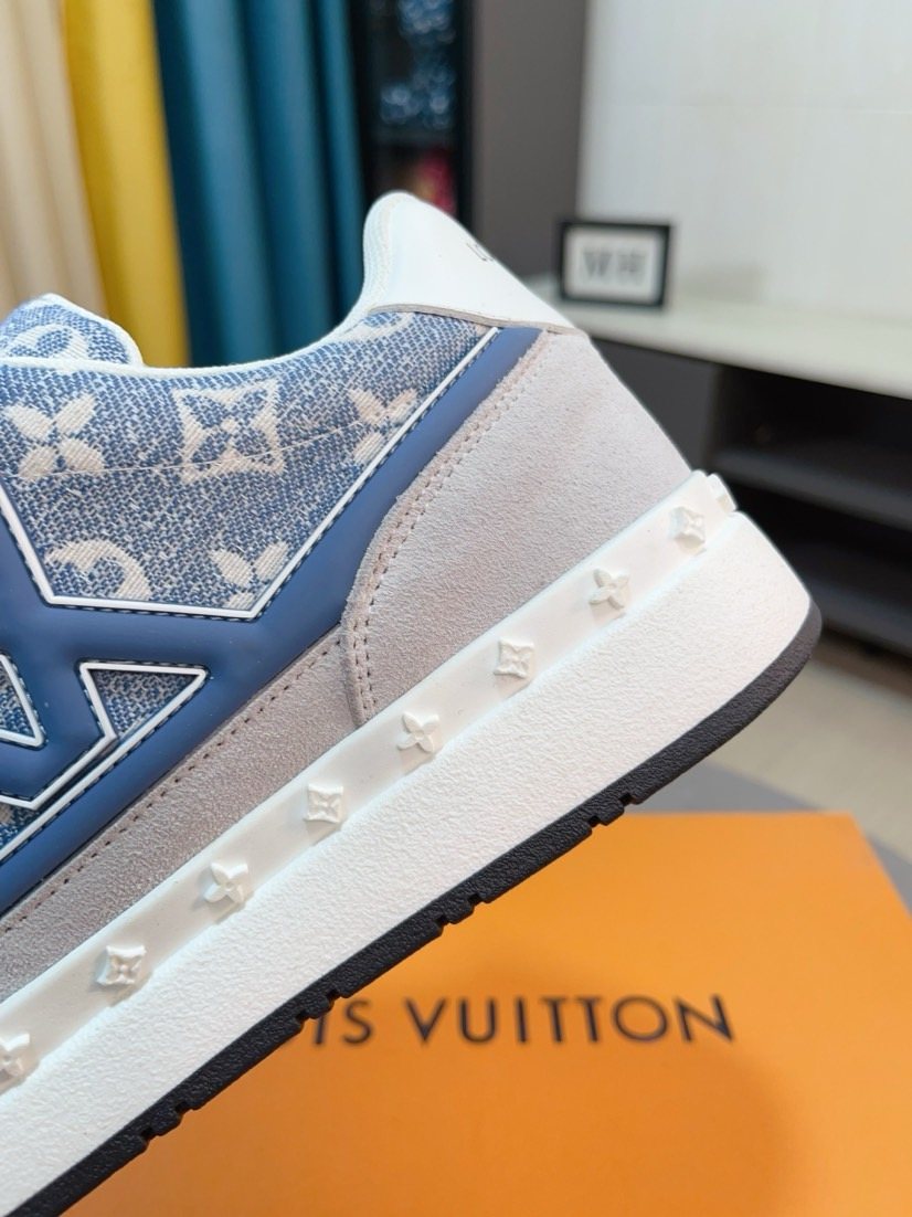 Louis Vuitton Patterned Panel Low-Top Sneakers