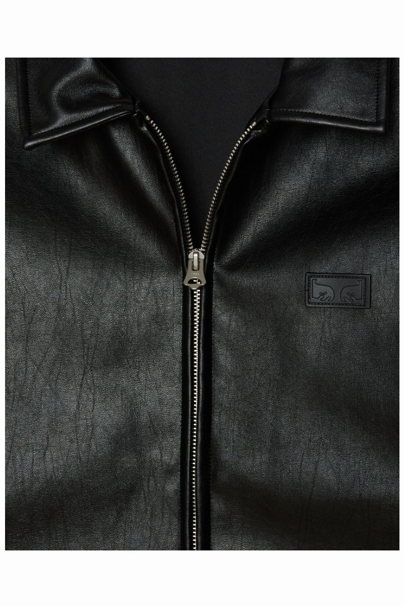 OBEY WORKMAN PU JACKET Black