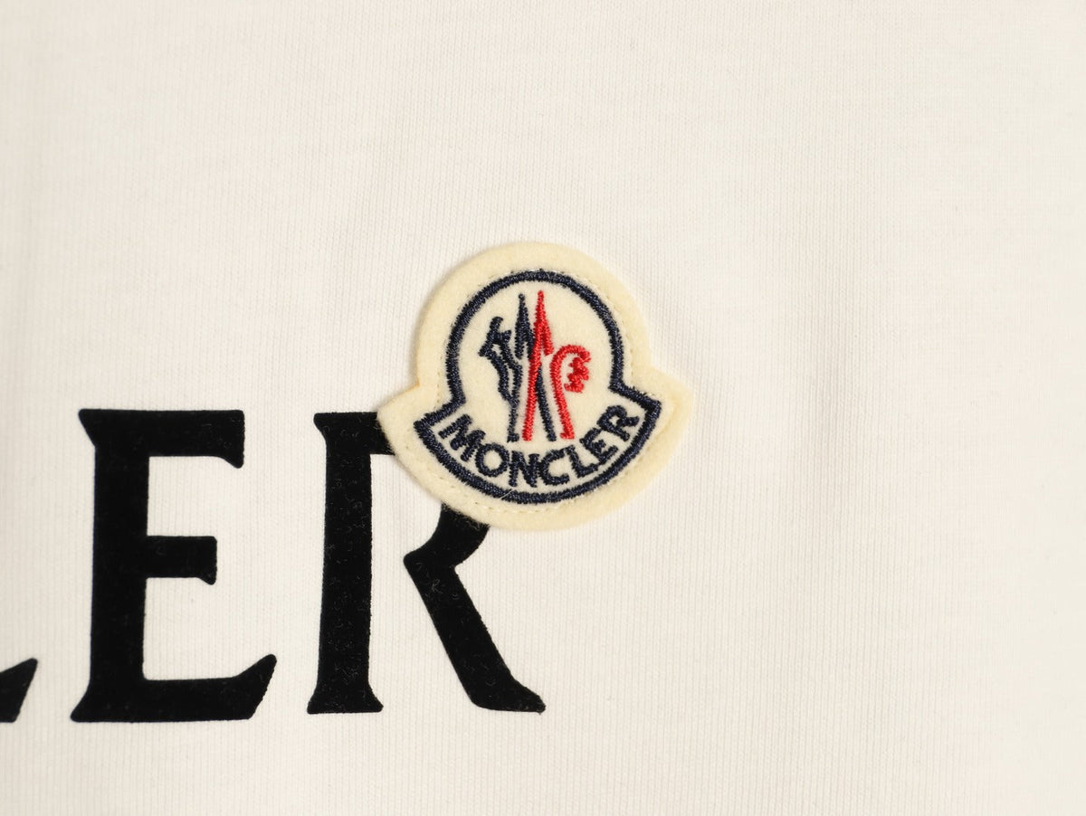 Moncler Lettering Long-Sleeve T-Shirt - Cream